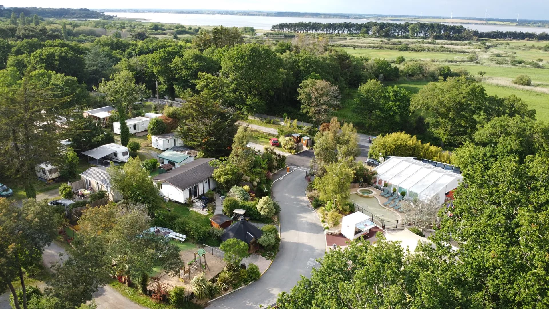 Camping les parcs vu du ciel